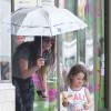 Megan Fox emmène ses enfants Noah et Bodhi à la crèche à Los Angeles, le 6 aout 2015 