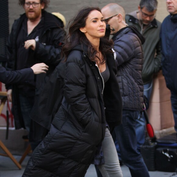 Megan Fox sur le tournage de "Teenage Mutant Ninja Turtles 2" à New York, le 13 mai 2015