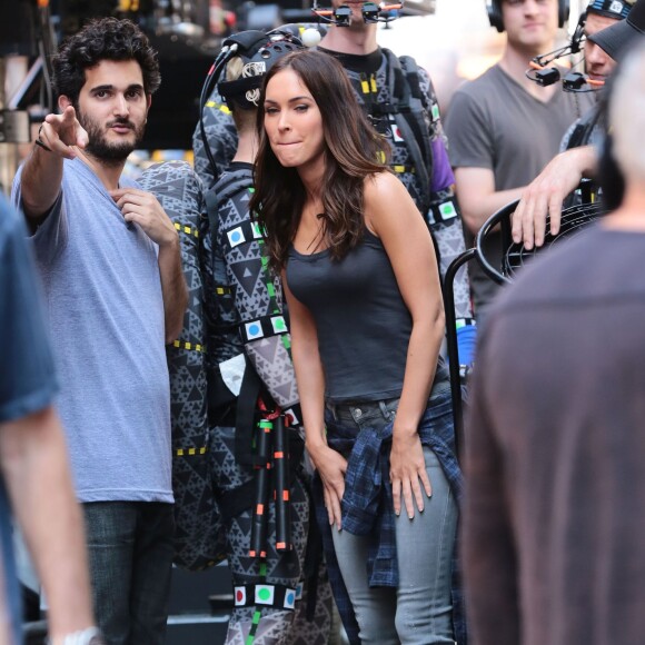 Megan Fox sur le tournage de "Teenage Mutant Ninja Turtles" à New York, le 12 mai 2015