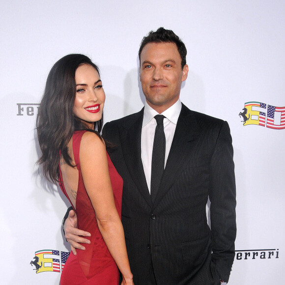 Megan Fox et son mari Brian Austin Green - Soirée pour célébrer les 60 ans de la marque Ferrari aux Etats-Unis, à Beverly Hills, le 11 octobre 2014. 