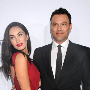 Megan Fox et son mari Brian Austin Green - Soirée pour célébrer les 60 ans de la marque Ferrari aux Etats-Unis, à Beverly Hills, le 11 octobre 2014.  