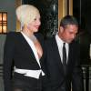 Lady Gaga et son compagnon Taylor Kinney quittent leur appartement à New York le 5 septembre 2014.  