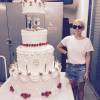 Lady Gaga et le gateau d'anniversaire pour Tony Bennett / aout 2015