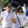 L'actrice Jennifer Carpenter se promène avec son fiancé, le musicien Seth Avett, dans les rues de West Hollywood, le samedi 8 août 2015.