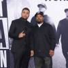 O'Shea Jackson Jr. et son père Ice Cube assistent à l'avant-première du film "Straight Outta Compton" au Microsoft Theater. Los Angeles, le 10 août 2015.