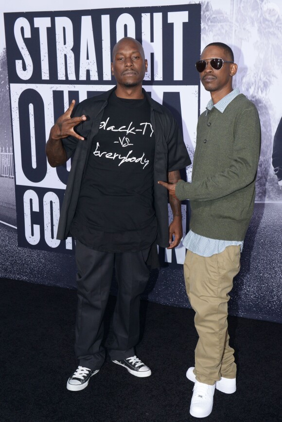 Tyrese assiste à l'avant-première du film "Straight Outta Compton" au Microsoft Theater. Los Angeles, le 10 août 2015.