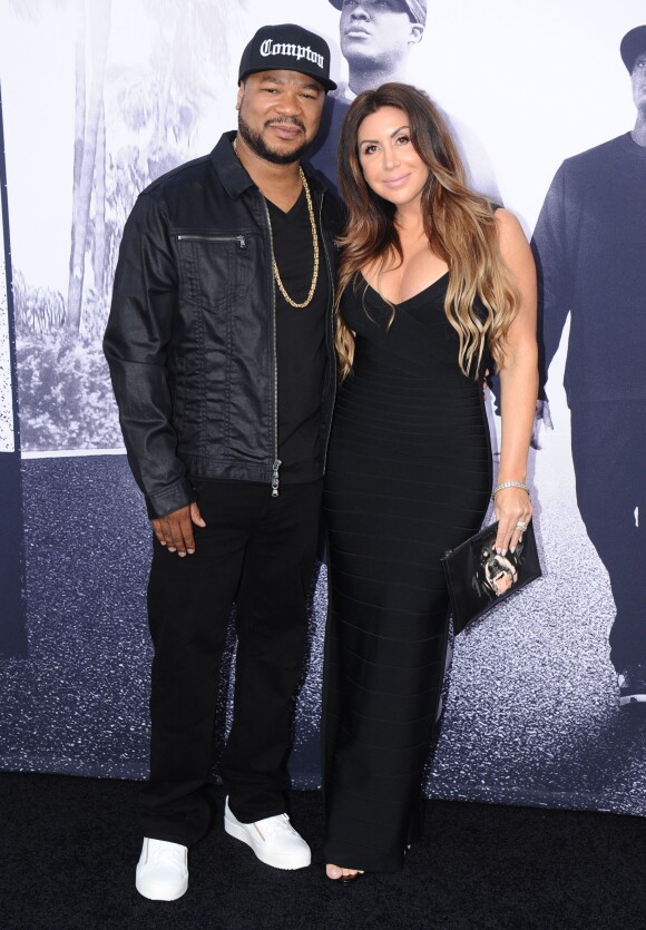 Xzibit (Alvin Joiner) et son épouse Krista Joiner assistent à l'avant-première du film "Straight Outta Compton" au Microsoft Theater. Los Angeles, le 10 août 2015.