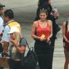 Exclusif - Kylie Jenner et son entourage (comprenant le rappeur Tyga, les chanteuses Justine Skye et Pia Mia, et le mannequin Hailey Baldwin) arrivent à Mexico. Le 10 août 2015.