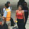 Exclusif - Kylie Jenner et son entourage (comprenant le rappeur Tyga, les chanteuses Justine Skye et Pia Mia, et le mannequin Hailey Baldwin) arrivent à Mexico. Le 10 août 2015.