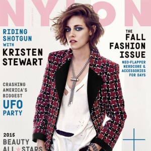 Kristen Stewart en couverture du numéro de septembre 2015 du magazine Nylon.