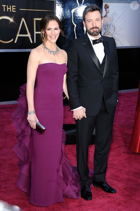 Jennifer et Ben Affleck arrivent à la 85ème cérémonie des Academy Awards, le 24 février 2013 à Los Angeles