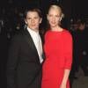 Après la cérémonie des Oscars, Ethan et Uma se rendent à la soirée Vanity Fair, le 26 mars 2000 à Los Angeles