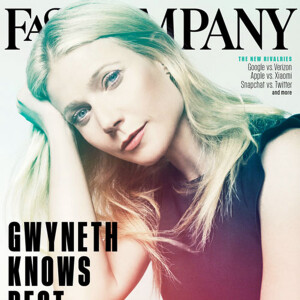 Gwyneth Paltrow pose en couverture du magazine américain "Fast Company". Le 3 août 2015.