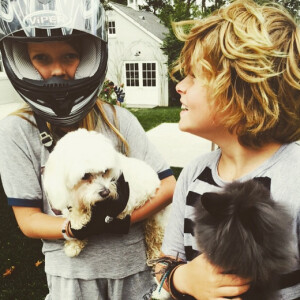 Apple et Moses, les enfants de Gwyneth Palrow et Chris Martin / photo postée sur le compte Instagram de l'actrice.