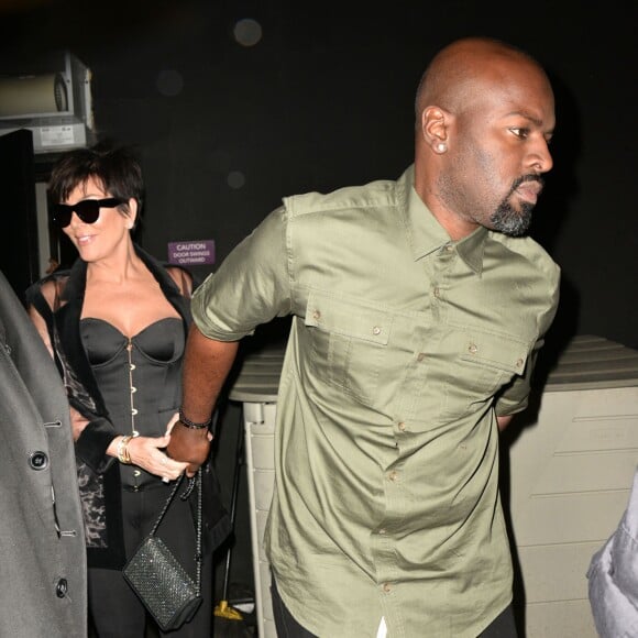 Kris Jenner et son compagnon Corey Gamble - Kylie Jenner fête ses 18 ans avec sa famille et ses amis à West Hollywood, le 9 août 2015. 