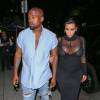 Kim Kardashian et Kanye West arrivent au restaurant The Nice Guy à West Hollywood, Los Angeles, le 9 août 2015