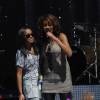 Whitney Houston et sa fille Bobbi Kristina Brown lors du ABC's Good Morning America Summer Concert à New York le 1er septembre 2009