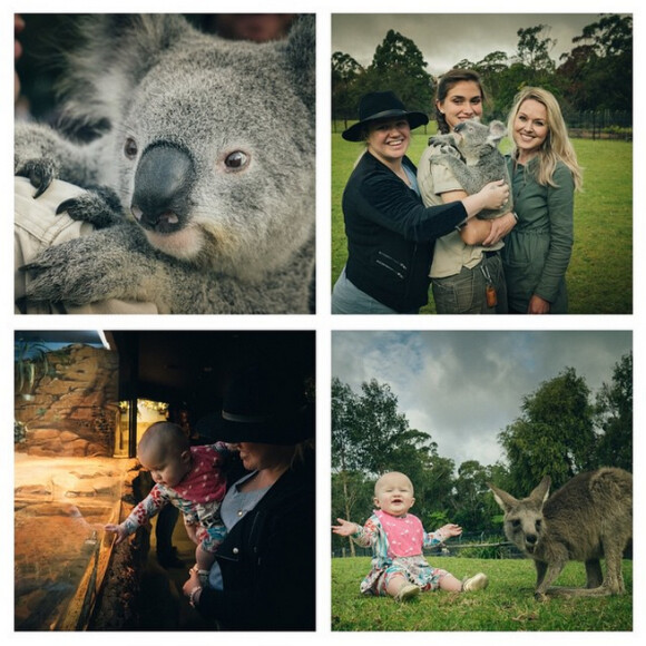 Sortie au zoo pour River Rose, la fille de Kelly Clarkson, photo Instagram, 2015. La chanteuse a annoncé le 19 août 2015 pendant un concert être enceinte de son deuxième enfant, avec son mari Branson.