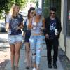 Gigi Hadid, son petit ami Joe Jonas et deux amies de sortie à West Hollywood. Los Angeles, le 20 août 2015.