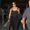 Exclusif - Janet Jackson quitte l'aeroport de Los Angeles, le 1er Octobre 2012. Selon les rumeurs, Janet et son fiance Wissam al Mana planifiraient de se marier l'annee prochaine a Doha au Qatar.  