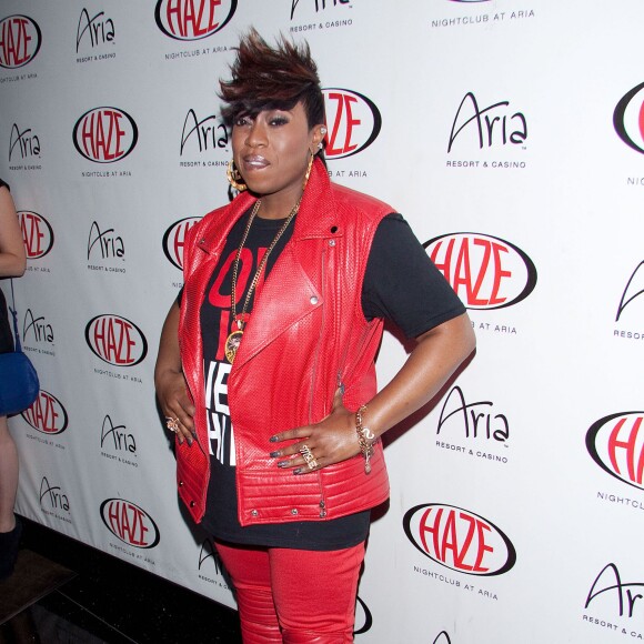 Missy Elliott arrive au Haze Nightclub pour donner un concert a Las Vegas. Le 15 mai 2013 