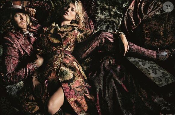 Kate Moss pose pour la campagne Etro automne/hiver 2015-2016