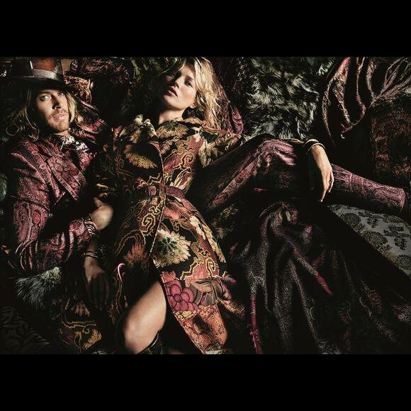 Kate Moss pose pour la campagne Etro automne/hiver 2015-2016
