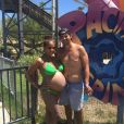 Danielle Milian, alors enceinte de son troisième enfant, et son mari Richard. Photo publiée le 8 août 2015.