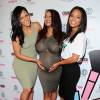Les soeurs Elizabeth (Liz), Danielle et Christina Milian, à Los Angeles. Le 11 juillet 2015.