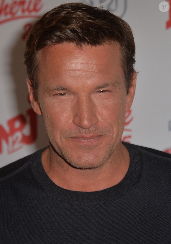 Benjamin Castaldi, lors de la conférence de presse de la grille de rentrée 2015/2016 des chaînes NRJ12, NRJ Hits et Chérie 25 à la Cour du Marais à Paris, le 27 août 2015.