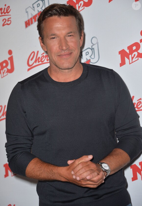 Benjamin Castaldi, lors de la conférence de presse de la grille de rentrée 2015/2016 des chaînes NRJ12, NRJ Hits et Chérie 25 à la Cour du Marais à Paris, le 27 août 2015.