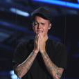 Justin Bieber sur la scène des MTV Video Music Awards le 30 août 2015 à Los Angeles