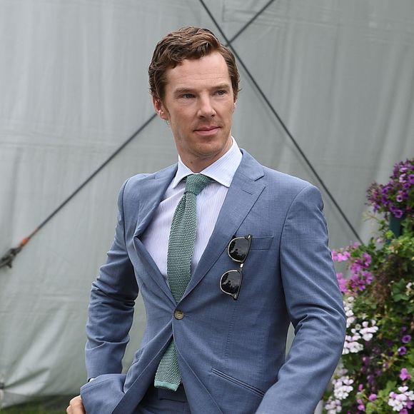 Benedict Cumberbatch - People arrivant pour assister à la finale hommes du tournoi de tennis de Wimbledon à Londres, le 12 juillet 2015
