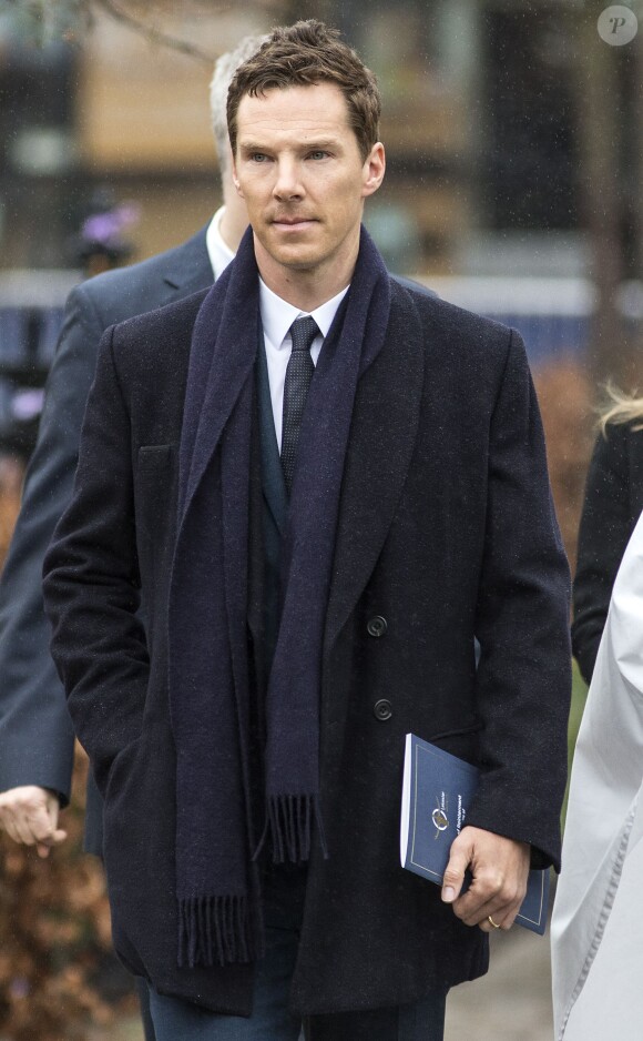 Benedict Cumberbatch est venu lire des poêmes lors de la cérémonie pour l'installation du roi Richard III en la cathédrale de Leceister, le 26 mars 2015.