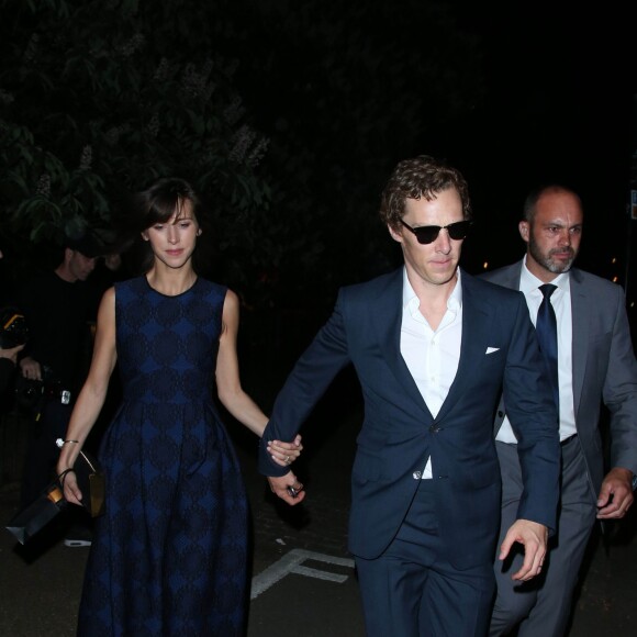 Sophie Hunter, Benedict Cumberbatch après la soirée Serpentine Gallery Summer Party à London, le 2 juillet 2015