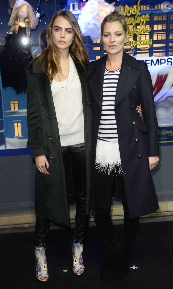 Cara Delevingne et Kate Moss à Paris, le 6 novembre 2014.