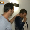 Le comédien Didier Fabien et Bertrand Chameroy, sur BFMTV, le mardi 1er septembre 2015.