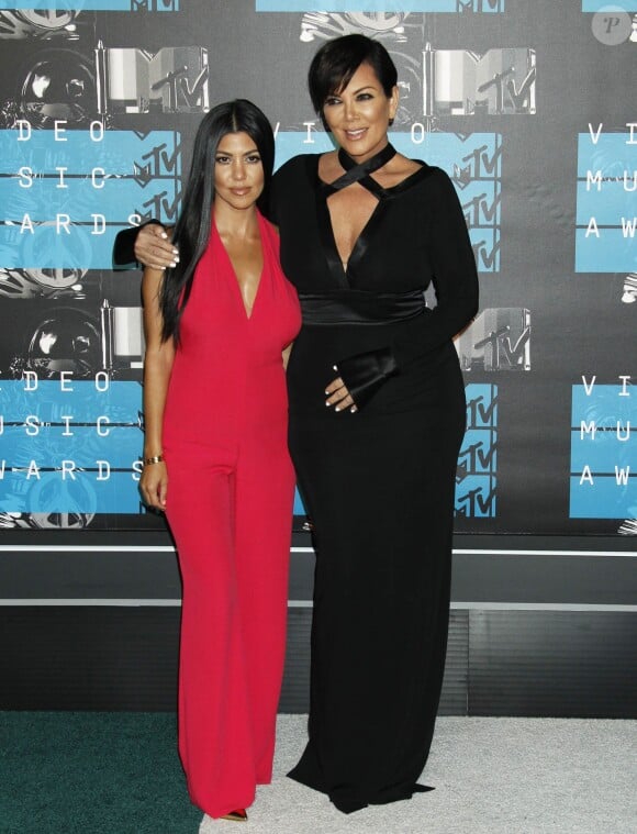 Kourtney Kardashian, Kris Jenner - Soirée des MTV Video Music Awards à Los Angeles le 30 aout 2015.