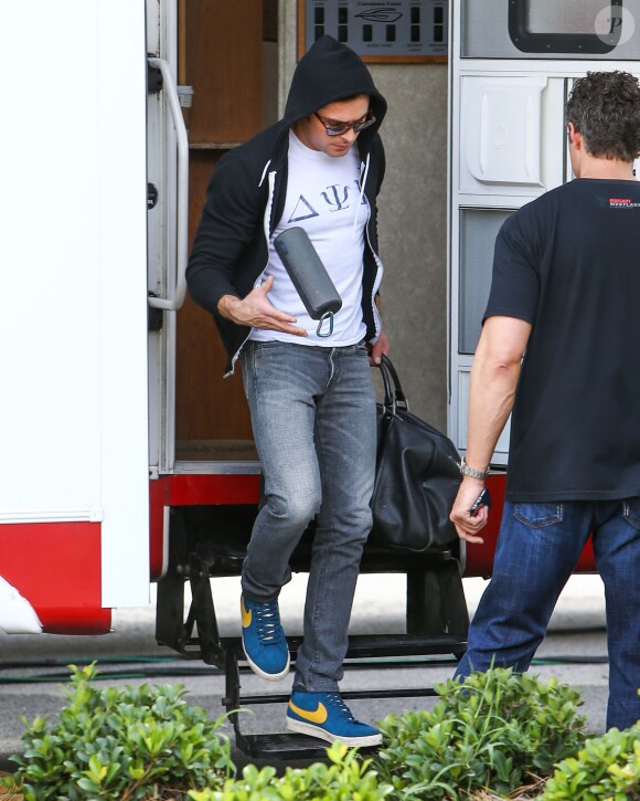 Zac Efron - Tournage du film "Neighbors 2" à Atlanta, le 1er septembre 2015