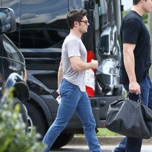 Zac Efron - Tournage du film "Neighbors 2" à Atlanta, le 1er septembre 2015.