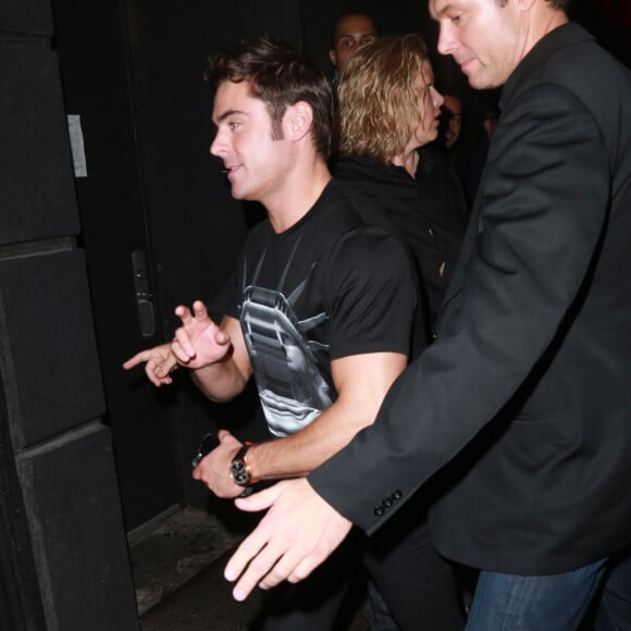 Zac Efron et Emily Ratajkowski à l'after-party du film "We Are Your Friends" au club Marquee à New York, le 18 août 2015.