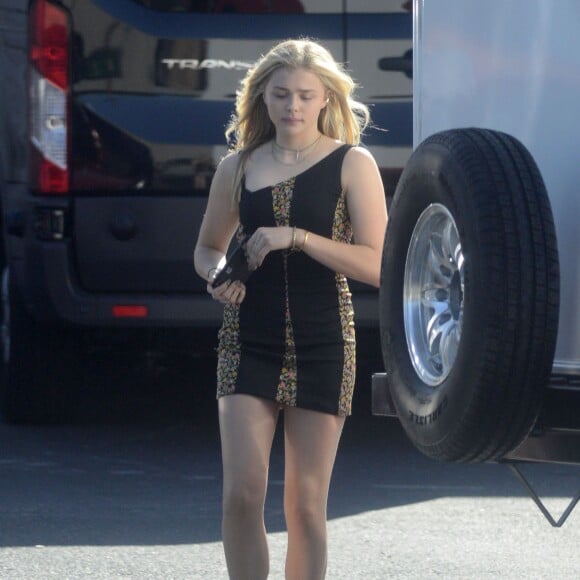 Exclusif - Chloë Grace Moretz - Tournage du film "Neighbors 2" à Atlanta, le 26 août 2015