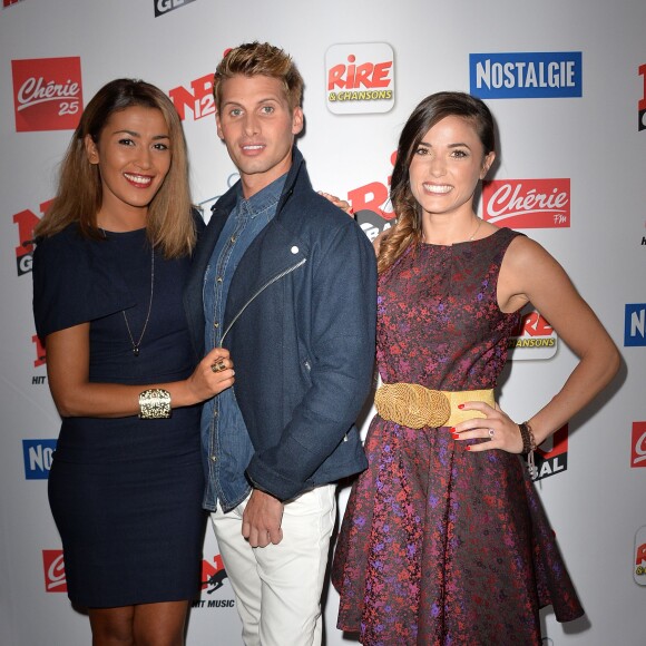 Karima Charni, Benoît Dubois et Capucine Anav - Conférence de rentrée du groupe NRJ Global au musée du Quai Branly à Paris le 10 septembre 2015.