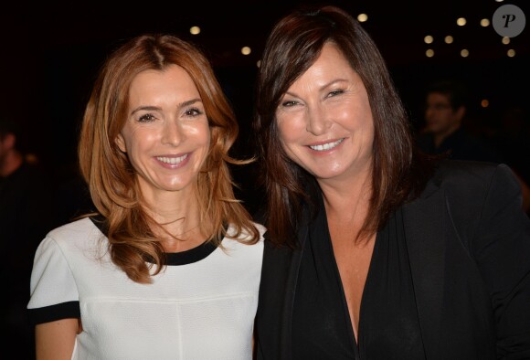 Evelyne Thomas et Véronique Mounier - Conférence de rentrée du groupe NRJ Global au musée du Quai Branly à Paris le 10 septembre 2015.