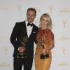 Julianne Hough, Derek Hough in the press room of the Creative Arts Emmy Awards at Microsoft Theater in Los Angeles, CA, USA, on September 12, 2015. Photo by Apega/ABACAPRESS.COM13/09/2015 - Los Angeles