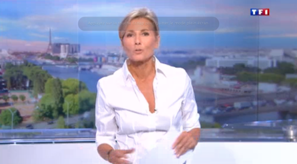 La journaliste Claire Chazal fait ses adieux au JT de TF1 après 24 années de bons et loyaux services, le dimanche 13 septembre 2015.