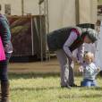 La princess Anne et sa petite-fille Mia Tindall le 12 septembre 2015 au concours complet Whatley Manor Gatcombe à Gatcombe Park (Gloucestershire), que disputait Zara Phillips.