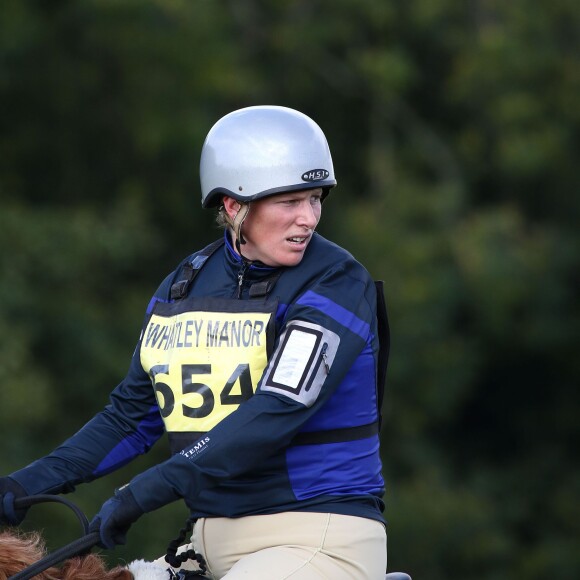 Zara Phillips en compétition le 12 septembre 2015 au concours complet Whatley Manor Gatcombe à Gatcombe Park (Gloucestershire).