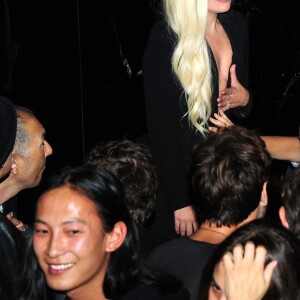 Lady Gaga assiste au défilé Brandon Maxwell printemps-été 2016 dans un restaurant Mr. Chow. New York, le 14 septembre 2015.