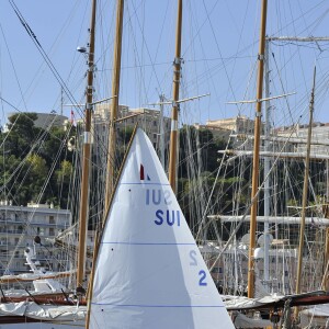 Le prince Albert II de Monaco au Yacht Club de Monaco le 11 septembre 2015 pour une revue d'effectifs dans le cadre de la 12e Monaco Classic Week.